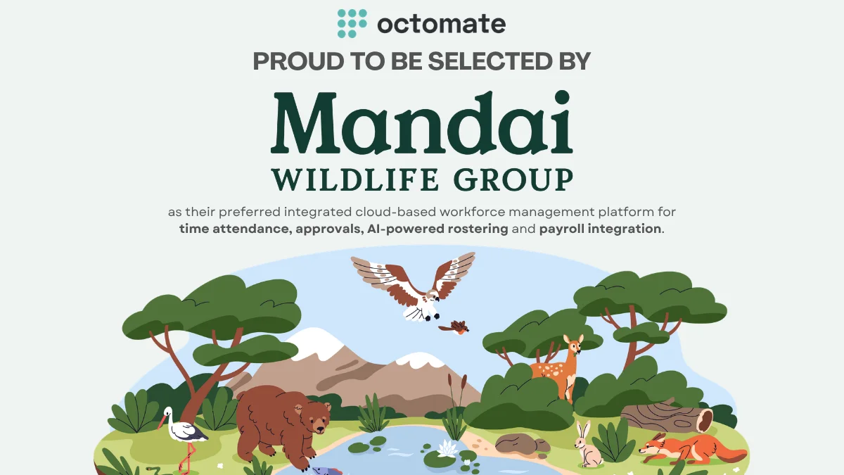 Octomate selected by Mandai Wildlife Group for time attendance, approvals, AI-powered rostering and payroll integration